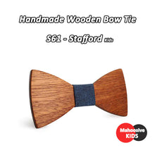 Load image into Gallery viewer, Wooden Bow Tie Set with Jacquard Fabric for Kids &amp; Men ITDinos®
