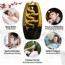 Load image into Gallery viewer, Ceramic Backflow Incense Holder with 10 Cones Decor ITDinos®
