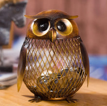 Lade das Bild in den Galerie-Viewer, Owl Piggy Bank, Iron Craft Coin Bank

