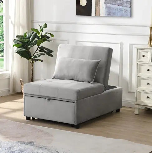 Folding Ottoman Sofa Bed Gray ITDinos®