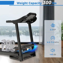 Load image into Gallery viewer, Compact Easy Folding Treadmill Motorized Running Jogging Machine With Audio Speakers And Incline Adjuster ITDinos®
