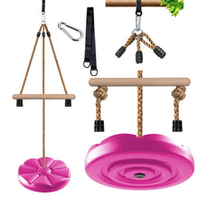 Load image into Gallery viewer, KINSPORY Disc Swing for Kids 7FT Height Adjustable Gym Monkey Bars Swing Set Accessories Tree Swing for Backyard Outdoor Play Equipment (Rose Pink) ITDinos®
