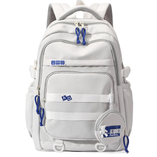 Armbq Kids Backpack for Girls Aesthetic School Backpack for Teen Girls Elementary Middle School Bookbag Grey Girls Back Pack ITDinos®