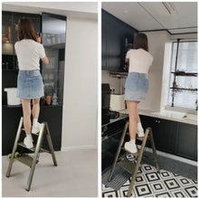Load image into Gallery viewer, 3 Step Ladder, Aluminum Alloy Ladder, Folding Ladder, With Wide Non-skid Pedals 300 Lb Capacity Home Office Portable Ladder, Light And Strong Compact, Can Be Used In The Study Bedroom Kitchen Office ITDinos®
