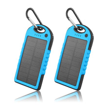 Lade das Bild in den Galerie-Viewer, 5000mAh Solar Power Bank Phone Charger (2-Pack)

