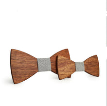 Load image into Gallery viewer, Wooden Bow Tie Set with Jacquard Fabric for Kids &amp; Men ITDinos®
