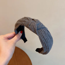 Load image into Gallery viewer, Knitted Headband with Cross Knot Design
