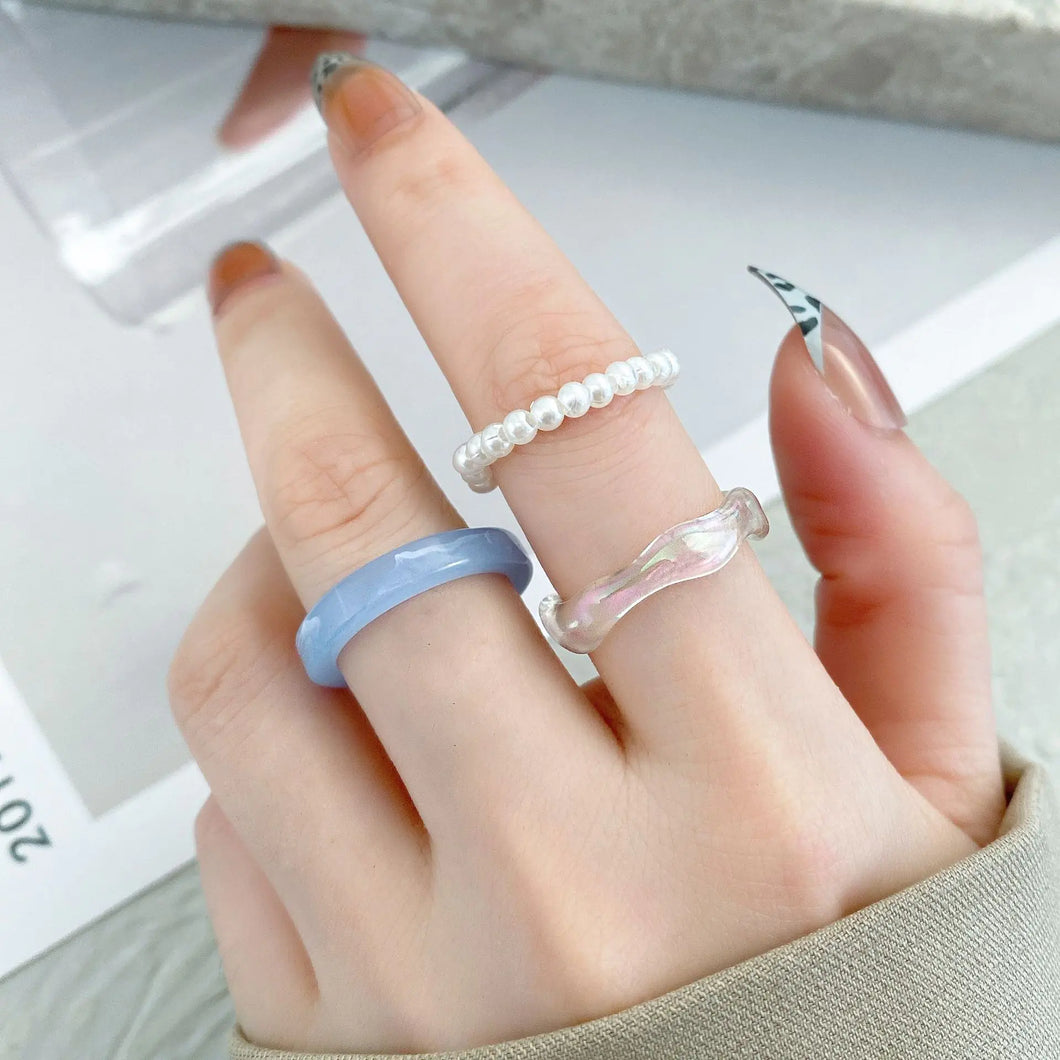 Creative Simple Resin Ring Set for Women ITDinos®