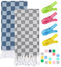 Lade das Bild in den Galerie-Viewer, 2 Packs Turkish Beach Towel Blanket Bath Pool Towels Vacation Stuff Travel Essentials Swim Gear Pool Accessories Hot Tub Gear Ship Cruise Necessities Camping Must Haves Boat Item Toallas De Playa ITDinos®
