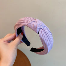 Load image into Gallery viewer, Knitted Headband with Cross Knot Design
