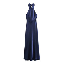 Load image into Gallery viewer, Silk Satin Backless Dress

