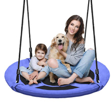 Load image into Gallery viewer, Hisecome 40 Inch Blue Saucer Tree Swing Set for Kids Adults 500lb Weight Capacity Waterproof Flying Swing Seat Outdoor Playground Backyard ITDinos®
