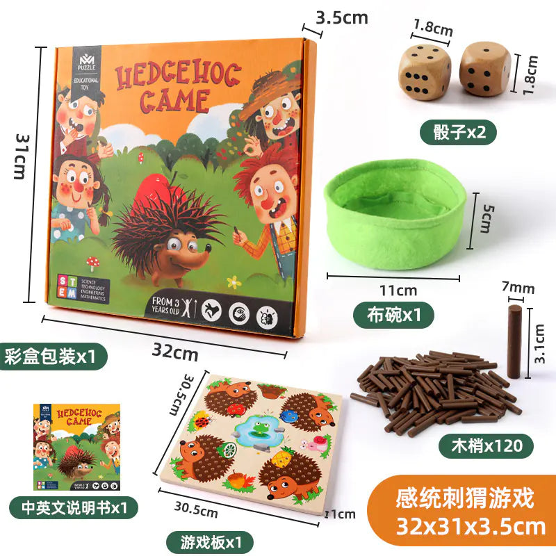 Wooden Educational Hedgehog Stacking Game for Kids ITDinos®