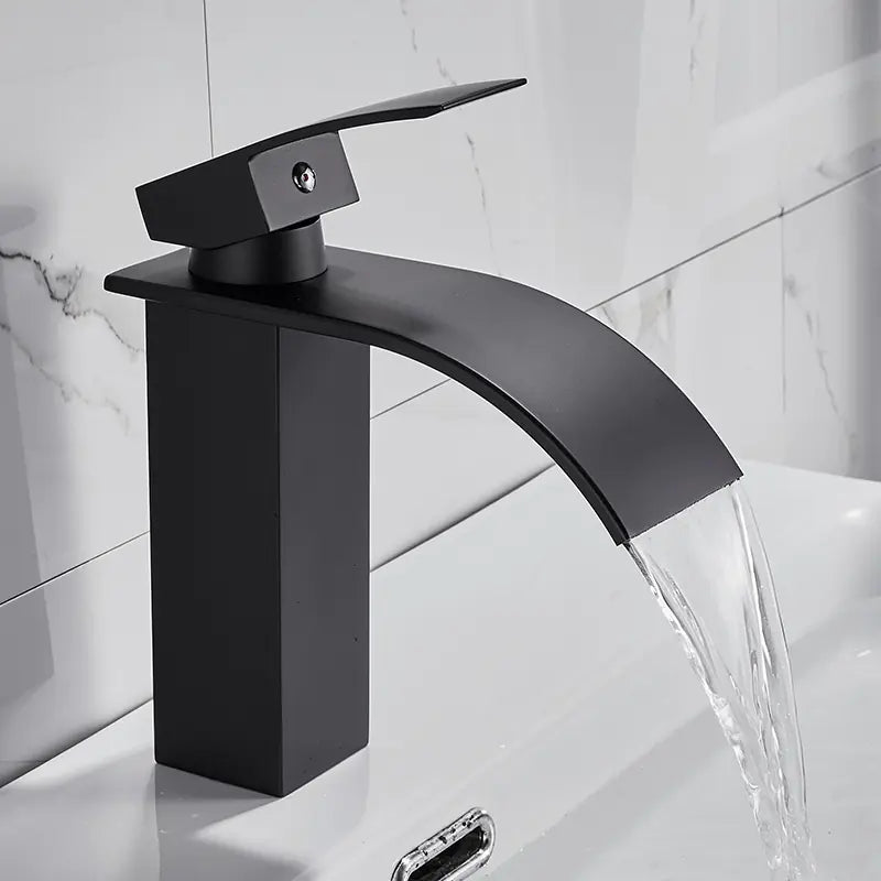 Waterfall Face Basin Faucet for Cold and Hot Water