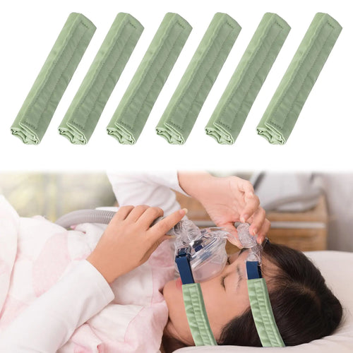6 Packs Satin CPAP Strap Covers Soft CPAP Mask Cushions Breathable CPAP Strap Cushions CPAP Hair Protector for Women and Man Universal Silk CPAP Strap Covers for Reducing Red Marks (Light Green) ITDinos®