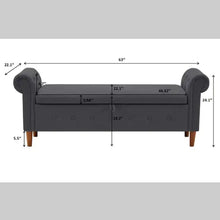 Load image into Gallery viewer, Dark Gray Multifunctional Storage Rectangular Sofa Stool ITDinos®
