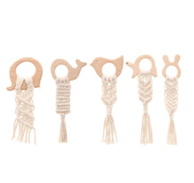 Load image into Gallery viewer, Handmade Woven Wooden Animal Teething Decor for Kids ITDinos®
