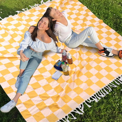 Large Picnic Blanket Outdoor Law Park Grass Patio Mat Manta Para Soft Car Travel Essentials Road Trip Summer Vacation Stuff Outside Accessories Roadtrip Camping Gear Rv Must Haves Glamping Tent Gadget ITDinos®