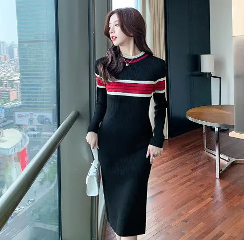 Knit Dress, Versatile Long Sleeve for Autumn/Winter ITDinos®