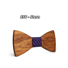 Load image into Gallery viewer, Wooden Bow Tie Set with Jacquard Fabric for Kids &amp; Men ITDinos®
