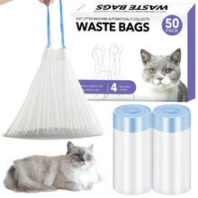 Lade das Bild in den Galerie-Viewer, 50 PCS Self Cleaning Cat Litter Box，Drawstring Cat Litter Box Liners，Scoop Free Automatic Cat Litter Box Extra Large Litter Box measures 23&quot; x 15.7&quot; ITDinos®
