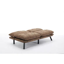 Load image into Gallery viewer, Leatehr Feeling Brown Convertible Folding Modern Sofa Bed ITDinos®
