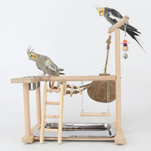 Lade das Bild in den Galerie-Viewer, Solid Wood Parrot Training Stand with Climbing Ladder ITDinos®
