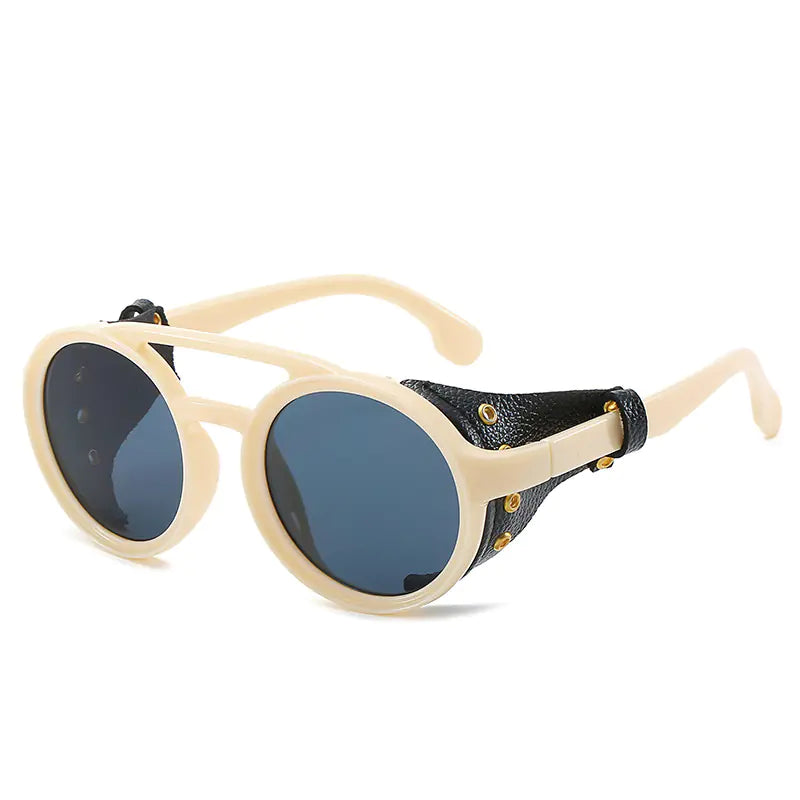 Fashion Punk Leather Strap UV Protection Sunglasses ITDinos®