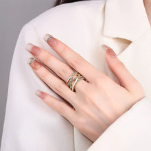 Load image into Gallery viewer, Exaggerated Double-Layer Rose Gold Zircon Ring for Women ITDinos®
