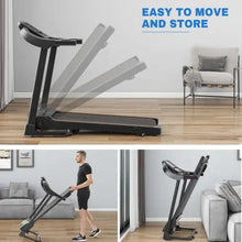 Load image into Gallery viewer, Compact Easy Folding Treadmill Motorized Running Jogging Machine With Audio Speakers And Incline Adjuster ITDinos®
