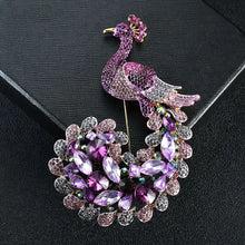 Load image into Gallery viewer, Fashionable Alloy Peacock Brooch with Rhinestones ITDinos®
