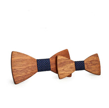 Load image into Gallery viewer, Wooden Bow Tie Set with Jacquard Fabric for Kids &amp; Men ITDinos®
