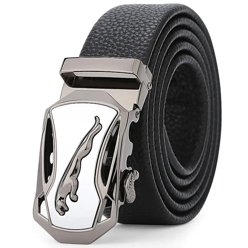 Men's Leather Automatic Buckle Belt - Jaguar Gift Box ITDinos®