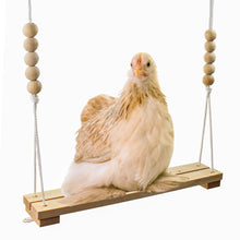 Load image into Gallery viewer, Chicken Swing Toy for Coop Handmade in USA!!! Natural Safe Wooden Accessories Large Durable Perch Ladder for Poultry Run Rooster Hens Chicks Pet Parrots Macaw Entertainment Stress Relief for Birds ITDinos®
