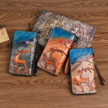 Load image into Gallery viewer, First Layer Cowhide Long Zip Wallet ITDinos®
