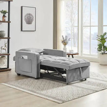 Load image into Gallery viewer, 3-in-1 Sofa Bed, Chair, Fold-out Sofa Bed, Adjustable Backrest Into Sofa, Chaise Longue, Single Bed, Modern Chair Bed For Adults, Bed, Grey ITDinos®
