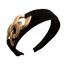 Load image into Gallery viewer, Black Velvet Fairy Headband with Wide Brim Style
