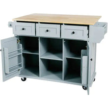 Load image into Gallery viewer, Kitchen Trolley With Rubberwood Folding Leaf Countertops ITDinos®
