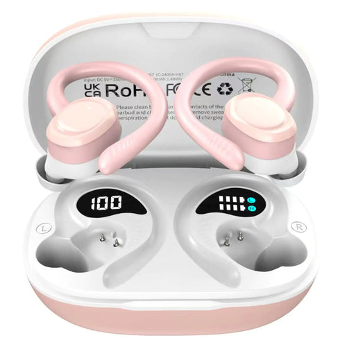 Bluetooth Kopfhörer Sport In Ear Kopfhörer Kabellos Bluetooth mit Hi-Fi Stereo 50H Noise Cancelling Wireless Earbuds 4 HD Mic Bluetooth Ohrhörer mit Bügel IP7 Wasserdicht Headphones USB-C ITDinos®