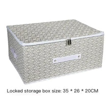 Load image into Gallery viewer, Collapsible Storage Box with Lock and Zipper (Random Color) ITDinos®

