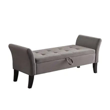 Load image into Gallery viewer, 51.5 Bed Bench With Storage Grey Velvet ITDinos®
