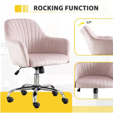 Load image into Gallery viewer, Accent Chair Modern Home Office Leisure Chair With Adjustable Velvet Height And Adjustable Casters
