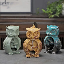 Load image into Gallery viewer, 20pcs Backflow Incense Cones with Owl Ceramic Burner ITDinos®

