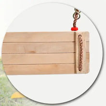 Load image into Gallery viewer, Wooden Swing and Rattan Hanging Chair for Children &amp; Adults ITDinos®
