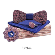 Load image into Gallery viewer, Custom Logo Pink Wooden Bow Tie for Weddings ITDinos®
