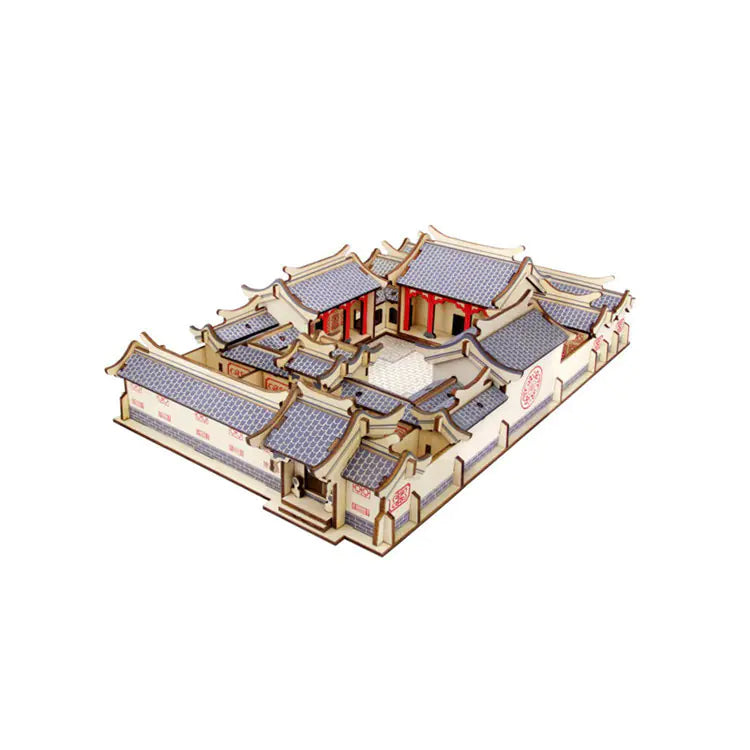 3D Wooden Puzzle DIY Model for Kids - Courtyard Design ITDinos®