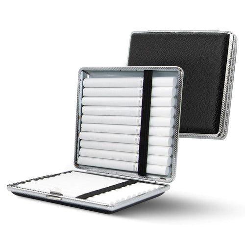 Cigarette Box Leather Cigarette Case LOOHOR Cigarette Pack Holder Cigarette Holder Case Leather Cigarette Tin ITDinos®