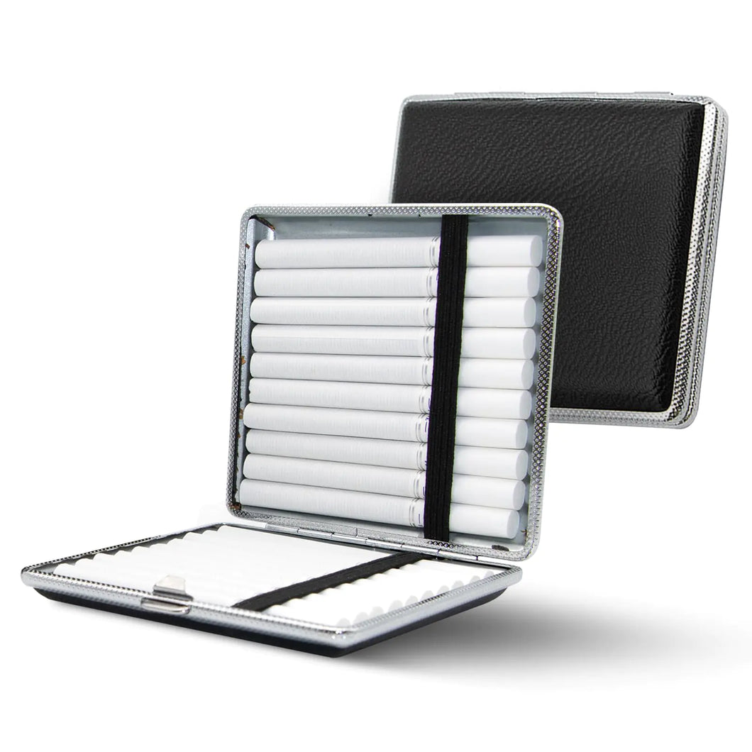 Cigarette Box Leather Cigarette Case LOOHOR Cigarette Pack Holder Cigarette Holder Case Leather Cigarette Tin ITDinos®