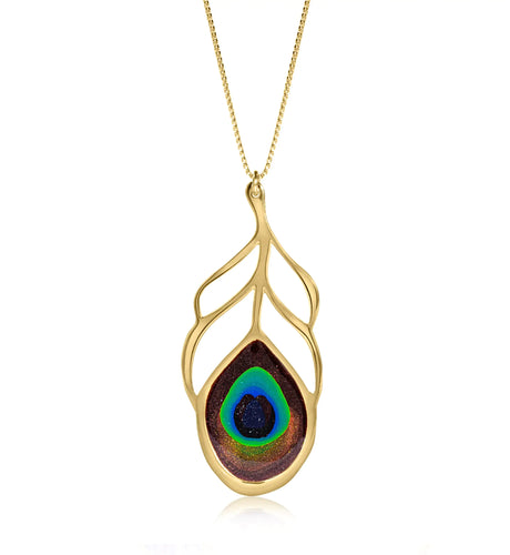 Peacock Feather Necklace ITDinos®