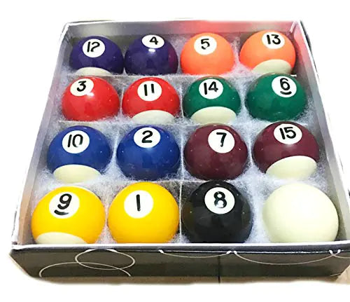 LLJ Mini Pool Balls Set 1.5- Inch Billiard Pool Balls Full 16 Balls Set ITDinos®